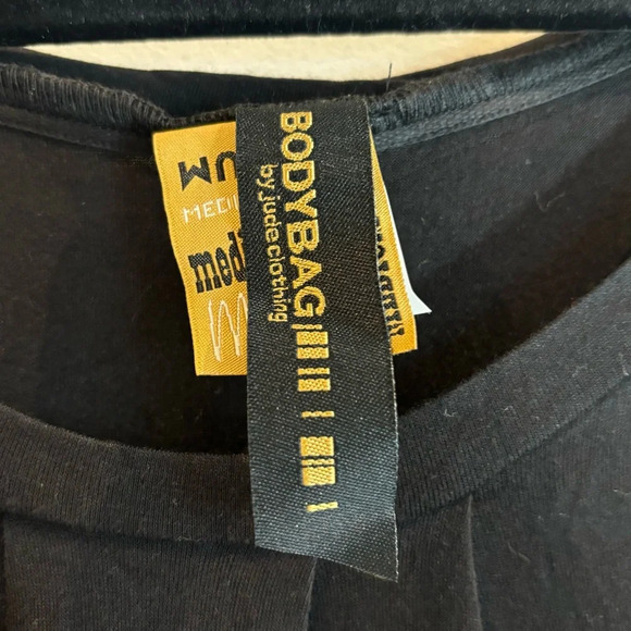 BODYBAG by Jude Sz M Dolman  Sleeve Criss Cross Cuffs Knit Jersey Dress NEW - Picture 3 of 10